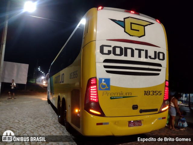 Empresa Gontijo de Transportes 18355 na cidade de Paulistana, Piauí, Brasil, por Espedito de Brito Gomes. Número da foto: #12848119.