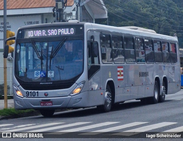 BluMob - Concessionária de Transporte Urbano de Blumenau 9101 na cidade de Blumenau, Santa Catarina, Brasil, por Iago Scheineider. Número da foto: #12849917.
