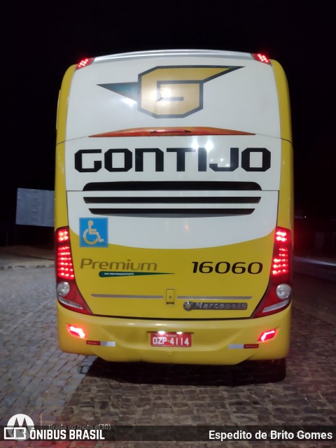 Empresa Gontijo de Transportes 16060 na cidade de Paulistana, Piauí, Brasil, por Espedito de Brito Gomes. Número da foto: #12849020.