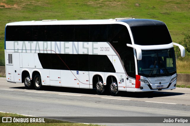 Auto Viação Catarinense 321302 na cidade de Lorena, São Paulo, Brasil, por João Felipe. Número da foto: #12848812.