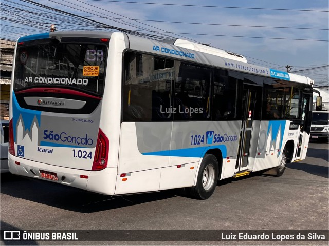 Icaraí Auto Transportes 1.024 na cidade de São Gonçalo, Rio de Janeiro, Brasil, por Luiz Eduardo Lopes da Silva. Número da foto: #12876406.