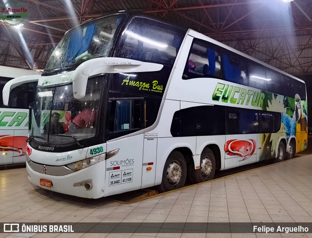 Eucatur - Empresa União Cascavel de Transportes e Turismo 4930 na cidade de Rondonópolis, Mato Grosso, Brasil, por Felipe Arguelho. Número da foto: #12874558.
