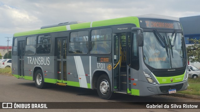 Transbus Cachoeirinha 1701 na cidade de Cachoeirinha, Rio Grande do Sul, Brasil, por Gabriel da Silva Ristow. Número da foto: #12876361.