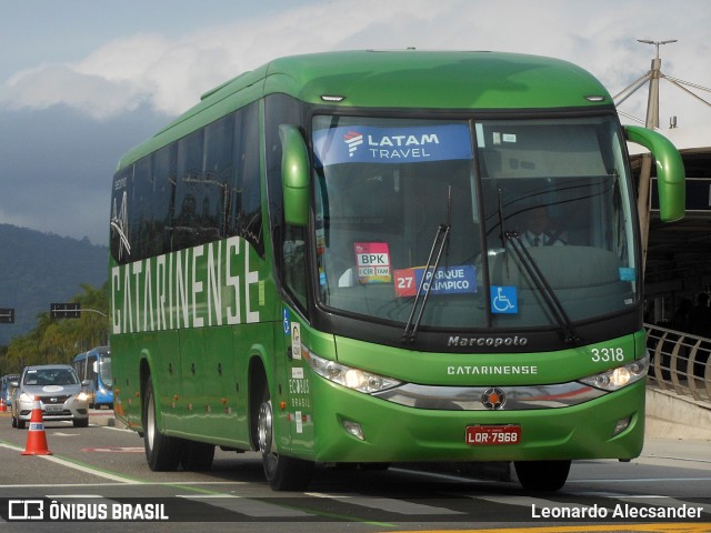 Auto Viação Catarinense 3318 na cidade de Rio de Janeiro, Rio de Janeiro, Brasil, por Leonardo Alecsander. Número da foto: #12873772.