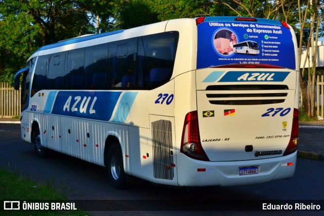 Expresso Azul 270 na cidade de Porto Alegre, Rio Grande do Sul, Brasil, por Eduardo Ribeiro. Número da foto: #12876119.