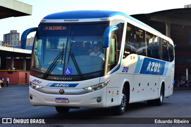 Expresso Azul 270 na cidade de Porto Alegre, Rio Grande do Sul, Brasil, por Eduardo Ribeiro. Número da foto: #12876103.