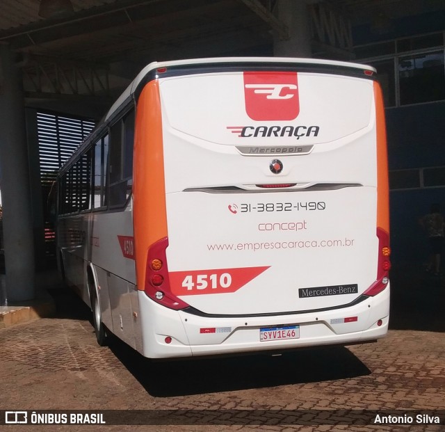Empresa Caraça Transportes e Turismo 4510 na cidade de Santa Bárbara, Minas Gerais, Brasil, por Antonio Silva. Número da foto: #12878089.
