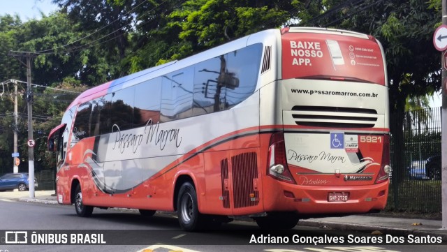 Empresa de Ônibus Pássaro Marron 5921 na cidade de São Paulo, São Paulo, Brasil, por Adriano Gonçalves Soares Dos Santos. Número da foto: #12876878.