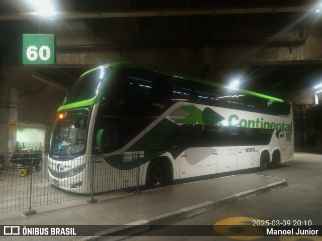 Viação Continental de Transportes 1005 na cidade de São Paulo, São Paulo, Brasil, por Manoel Junior. Número da foto: #12879339.