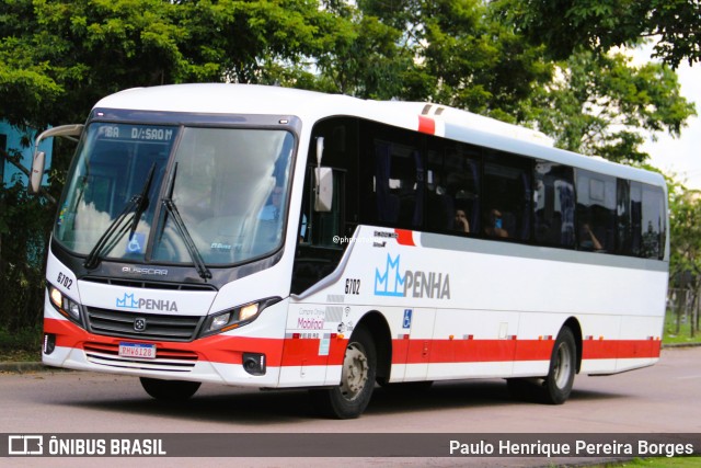 Empresa de Ônibus Nossa Senhora da Penha 6702 na cidade de Curitiba, Paraná, Brasil, por Paulo Henrique Pereira Borges. Número da foto: #12879229.