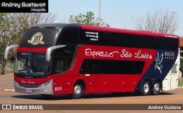 Expresso São Luiz 8010 na cidade de Brasília, Distrito Federal, Brasil, por Andrey Gustavo. Número da foto: #12879990.