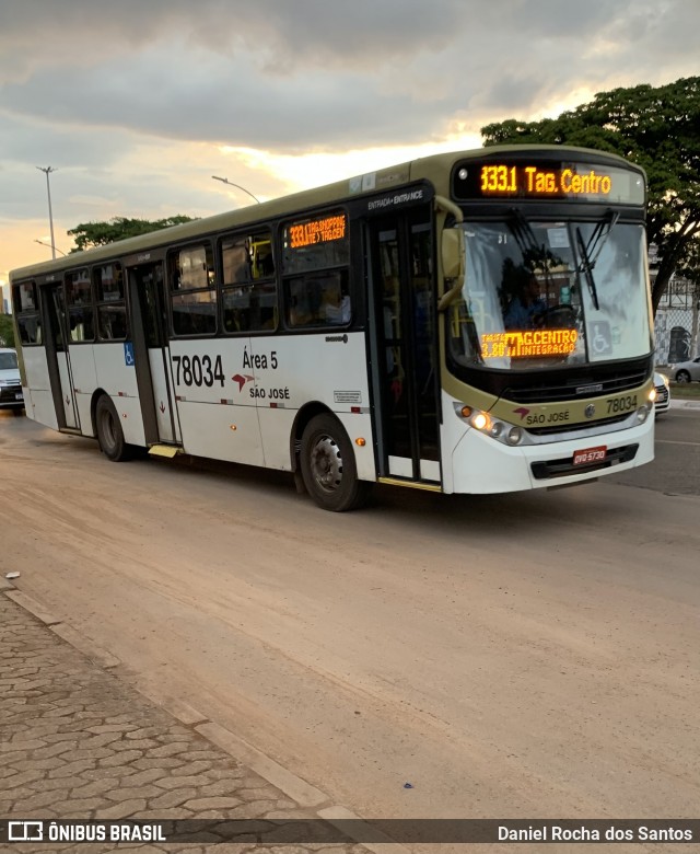 Expresso São José 78034 na cidade de Taguatinga, Distrito Federal, Brasil, por Daniel Rocha dos Santos. Número da foto: #12880017.