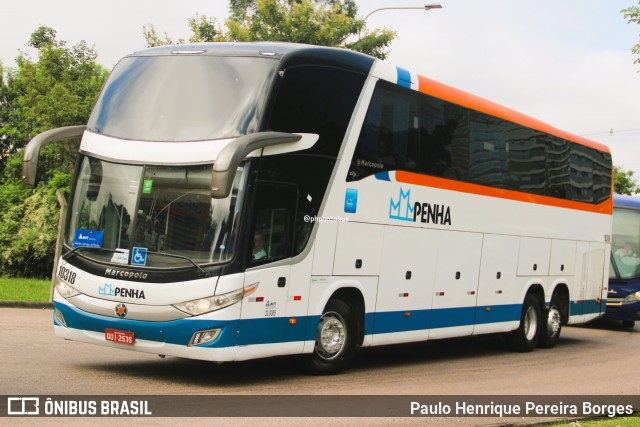 Empresa de Ônibus Nossa Senhora da Penha 10318 na cidade de Curitiba, Paraná, Brasil, por Paulo Henrique Pereira Borges. Número da foto: #12879232.