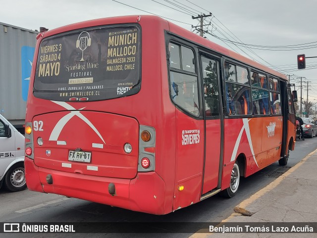 Nueva Servi Express 92 na cidade de Padre Hurtado, Talagante, Metropolitana de Santiago, Chile, por Benjamín Tomás Lazo Acuña. Número da foto: #12882633.