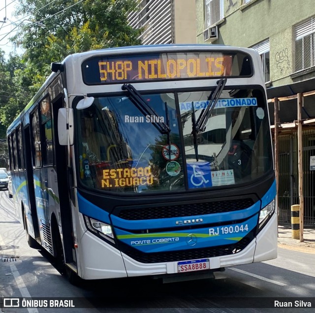 Viação Ponte Coberta RJ 190.044 na cidade de Nova Iguaçu, Rio de Janeiro, Brasil, por Ruan Silva. Número da foto: #12880433.