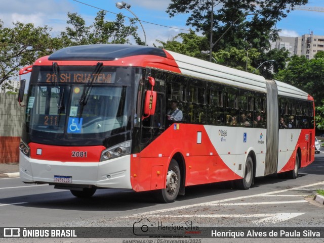 Itajaí Transportes Coletivos 2081 na cidade de Campinas, São Paulo, Brasil, por Henrique Alves de Paula Silva. Número da foto: #12881360.
