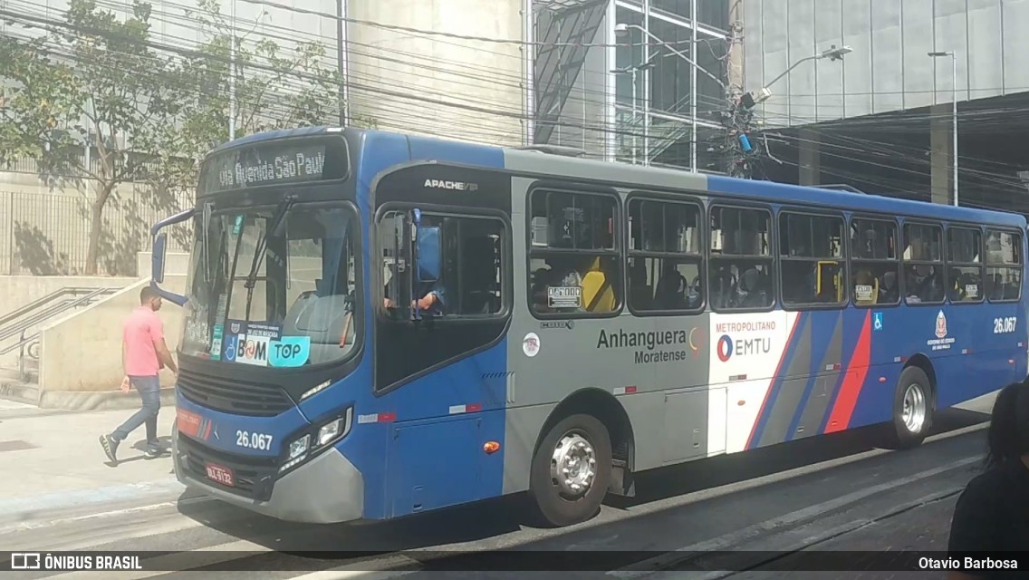 Auto Ônibus Moratense 26.067 na cidade de Francisco Morato, São Paulo, Brasil, por Otavio Barbosa. Número da foto: #12881522.