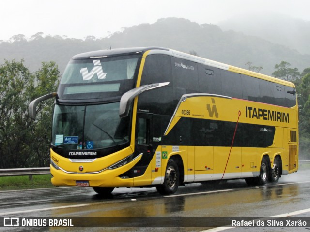Viação Nova Itapemirim 40386 na cidade de Petrópolis, Rio de Janeiro, Brasil, por Rafael da Silva Xarão. Número da foto: #12881438.