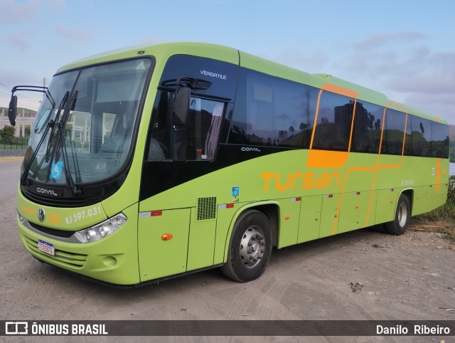 Tursan - Turismo Santo André 1051 (RJ 597.031) na cidade de Barra do Piraí, Rio de Janeiro, Brasil, por Danilo  Ribeiro. Número da foto: #12880345.