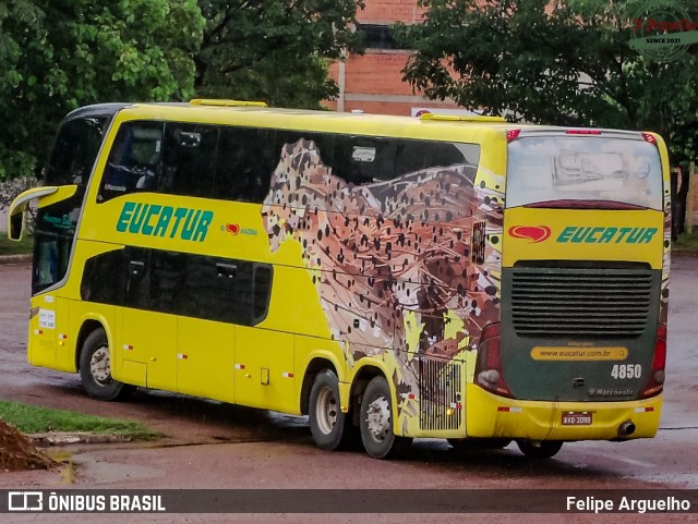 Eucatur - Empresa União Cascavel de Transportes e Turismo 4850 na cidade de Rondonópolis, Mato Grosso, Brasil, por Felipe Arguelho. Número da foto: #12880737.