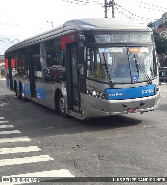 Viação Paratodos > São Jorge > Metropolitana São Paulo > Mobibrasil 6 3189 na cidade de São Paulo, São Paulo, Brasil, por LUIS FELIPE CANDIDO NERI. Número da foto: #12882089.