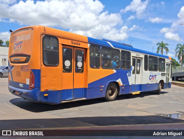 CMT - Consórcio Metropolitano Transportes 116 na cidade de Várzea Grande, Mato Grosso, Brasil, por Adrian Miguel. Número da foto: #12880549.