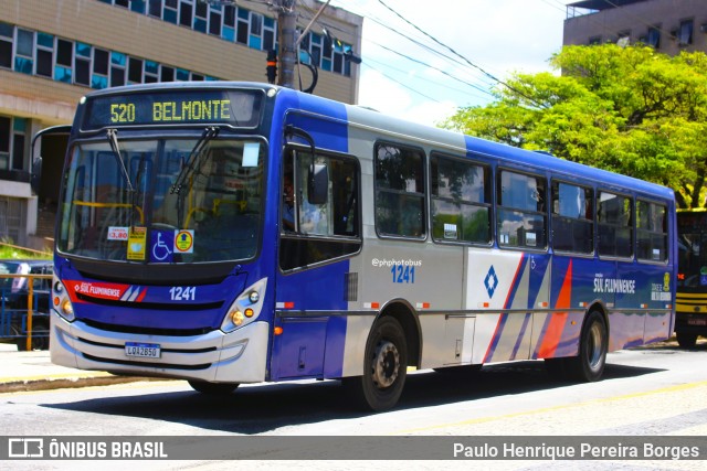 Viação Sul Fluminense 1241 na cidade de Volta Redonda, Rio de Janeiro, Brasil, por Paulo Henrique Pereira Borges. Número da foto: #12884558.