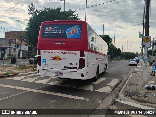 Viação Piracicabana 4571 na cidade de Campinas, São Paulo, Brasil, por Matheus Duarte Souza. Número da foto: #12882675.