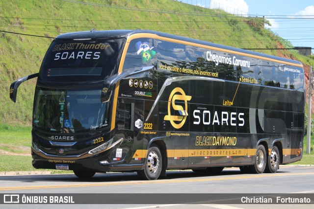 Soares Turismo e Fretamento 2322 na cidade de Muriaé, Minas Gerais, Brasil, por Christian  Fortunato. Número da foto: #12883036.