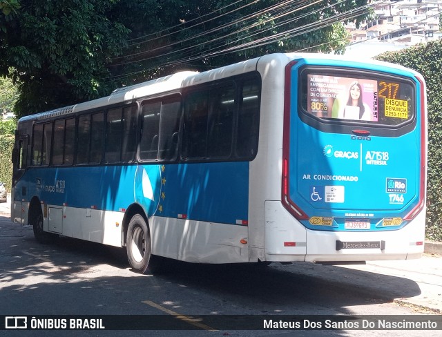 Viação Nossa Senhora das Graças A71518 na cidade de Rio de Janeiro, Rio de Janeiro, Brasil, por Mateus Dos Santos Do Nascimento. Número da foto: #12882966.