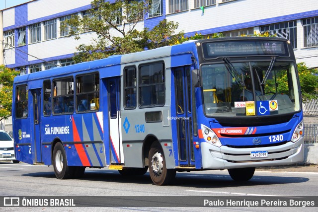 Viação Sul Fluminense 1240 na cidade de Volta Redonda, Rio de Janeiro, Brasil, por Paulo Henrique Pereira Borges. Número da foto: #12884543.