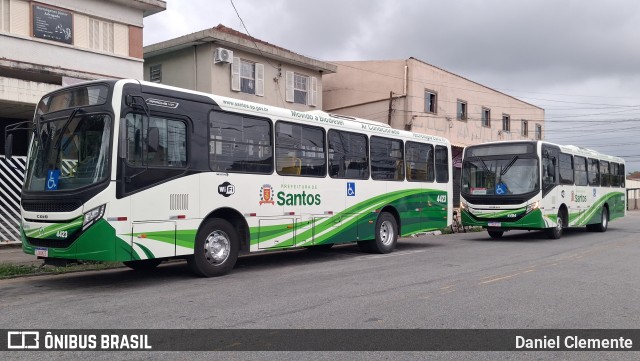 Viação Piracicabana Santos 4423 na cidade de Santos, São Paulo, Brasil, por Daniel Clemente. Número da foto: #12883105.