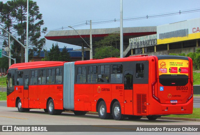 Transporte Coletivo Glória BE603 na cidade de Curitiba, Paraná, Brasil, por Alessandro Fracaro Chibior. Número da foto: #12883399.