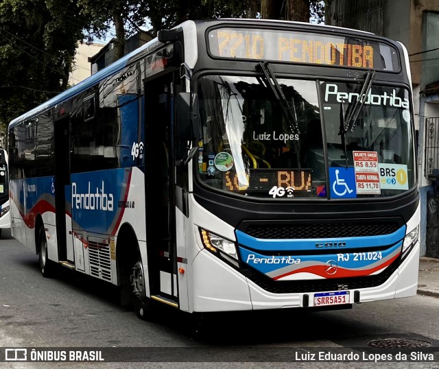 Viação Pendotiba RJ 211.024 na cidade de Niterói, Rio de Janeiro, Brasil, por Luiz Eduardo Lopes da Silva. Número da foto: #12885099.
