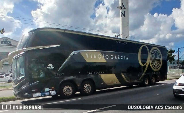 Viação Garcia 96001 na cidade de Curitiba, Paraná, Brasil, por BUSOLOGIA ACS Caetano. Número da foto: #12885824.