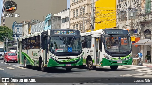 Viação Piracicabana Santos 4418 na cidade de Santos, São Paulo, Brasil, por Lucas Nik. Número da foto: #12885087.