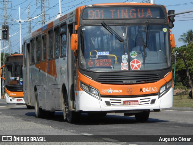 Auto Viação Vera Cruz - Belford Roxo A04063 na cidade de Nova Iguaçu, Rio de Janeiro, Brasil, por Augusto César. Número da foto: #12886664.