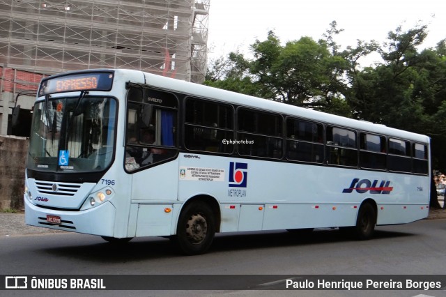 SOUL - Sociedade de Ônibus União Ltda. 7196 na cidade de Porto Alegre, Rio Grande do Sul, Brasil, por Paulo Henrique Pereira Borges. Número da foto: #12885287.