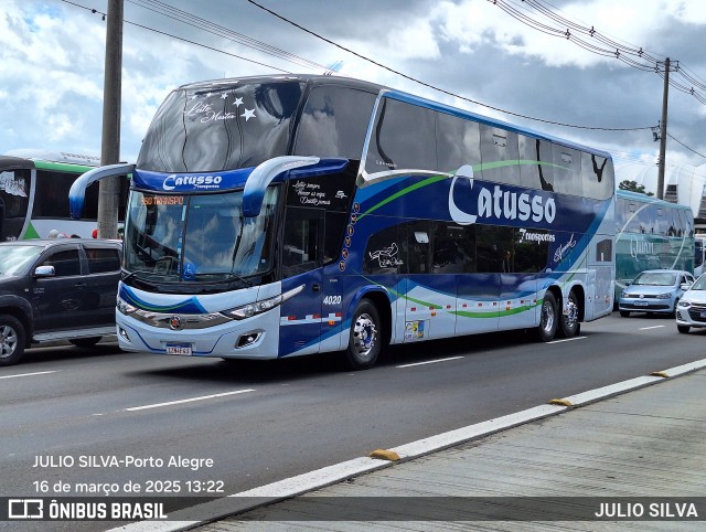 Catusso Transportes 4020 na cidade de Porto Alegre, Rio Grande do Sul, Brasil, por JULIO SILVA. Número da foto: #12887722.