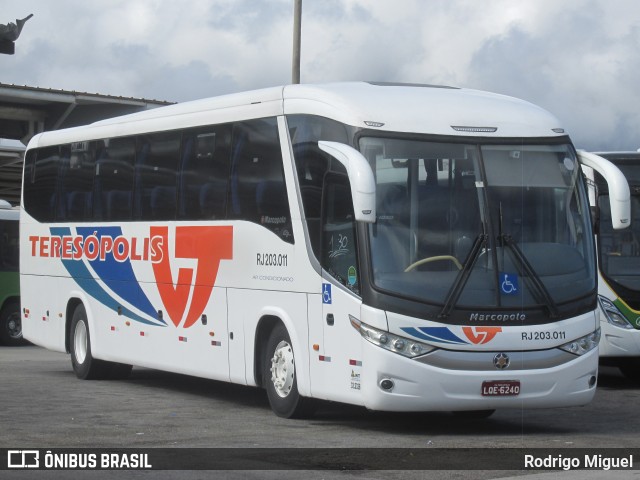 Viação Teresópolis RJ 203.011 na cidade de Rio de Janeiro, Rio de Janeiro, Brasil, por Rodrigo Miguel. Número da foto: #12887589.