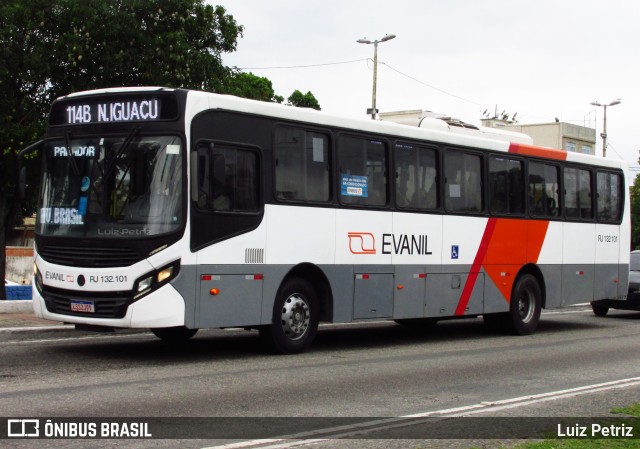 Evanil Transportes e Turismo RJ 132.101 na cidade de Nova Iguaçu, Rio de Janeiro, Brasil, por Luiz Petriz. Número da foto: #12887014.