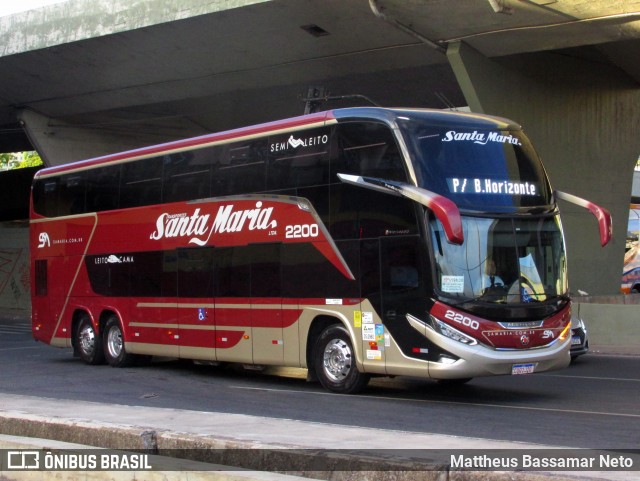 Santa Maria Fretamento e Turismo > Transportes Santa Maria(SP) 2200 na cidade de Belo Horizonte, Minas Gerais, Brasil, por Mattheus Bassamar Neto. Número da foto: #12888265.