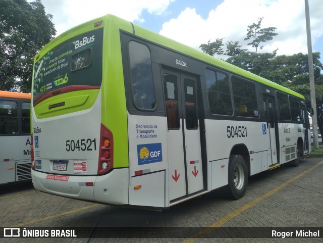 BsBus Mobilidade 504521 na cidade de Taguatinga, Distrito Federal, Brasil, por Roger Michel. Número da foto: #12887602.