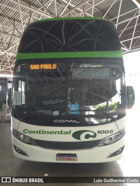 Viação Continental de Transportes 1005 na cidade de Patos de Minas, Minas Gerais, Brasil, por Luis Guilherme Costa. Número da foto: #12889341.