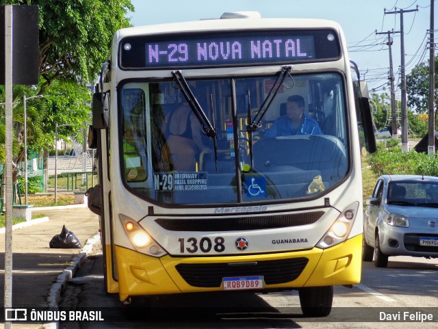 Transportes Guanabara 1308 na cidade de Natal, Rio Grande do Norte, Brasil, por Davi Felipe. Número da foto: #12889237.
