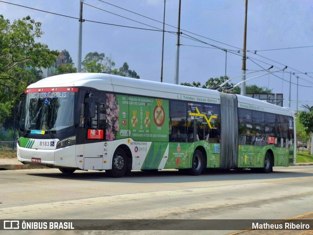 Next Mobilidade - ABC Sistema de Transporte 8183 na cidade de São Paulo, São Paulo, Brasil, por Matheus Ribeiro. Número da foto: #12888963.