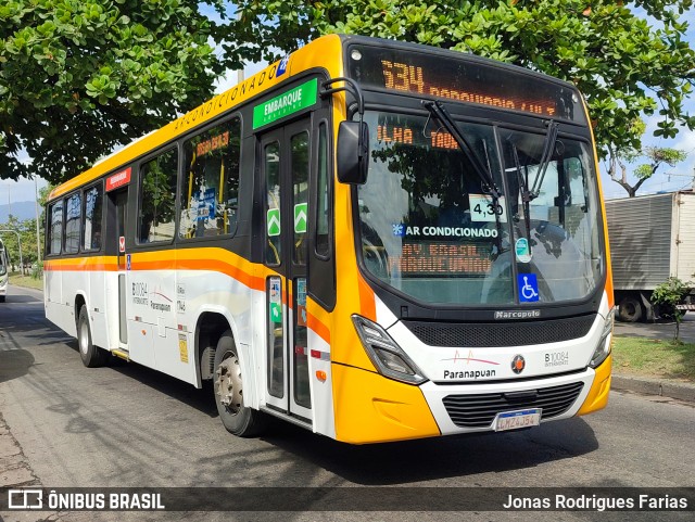 Transportes Paranapuan B10084 na cidade de Rio de Janeiro, Rio de Janeiro, Brasil, por Jonas Rodrigues Farias. Número da foto: #12888935.