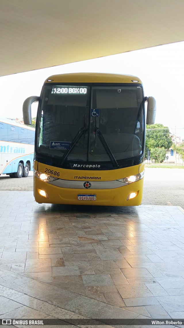 Viação Nova Itapemirim 20686 na cidade de Governador Valadares, Minas Gerais, Brasil, por Wilton Roberto. Número da foto: #12889717.