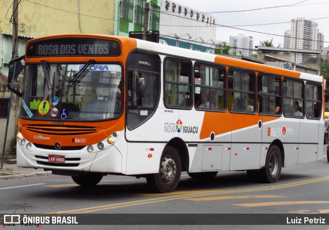 Expresso Nossa Senhora da Glória B06081 na cidade de Nova Iguaçu, Rio de Janeiro, Brasil, por Luiz Petriz. Número da foto: #12888943.