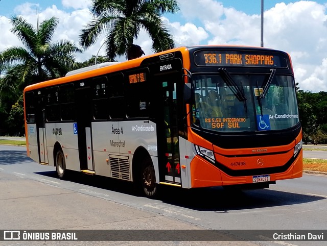 Auto Viação Marechal Brasília 447498 na cidade de Brasília, Distrito Federal, Brasil, por Cristhian Davi. Número da foto: #12889481.